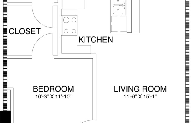 1 bed, 1 bath, 691 sqft, $1,615, Unit 509