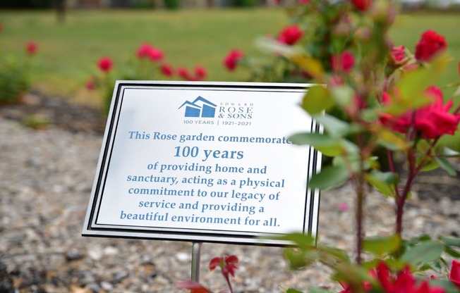 100 Year Commemorative Rose Garden