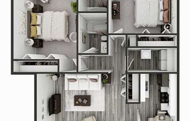 2 beds, 2 baths, 1,264 sqft, $1,079, Unit 507