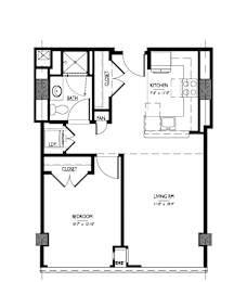 1 bed, 1 bath, 695 sqft, $1,701