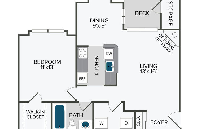 1 bed, 1 bath, 741 sqft, $1,890
