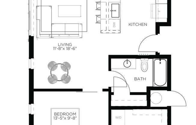 1 bed, 1 bath, 675 sqft, $1,400, Unit 1325