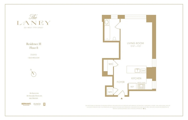 Studio, 1 bath, 452 sqft, $4,900