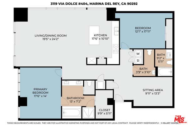 2 beds, 3 baths, 1,830 sqft, $8,500, Unit 404