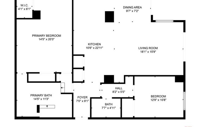 2 beds, 2 baths, 1,363 sqft, $4,999, Unit 417