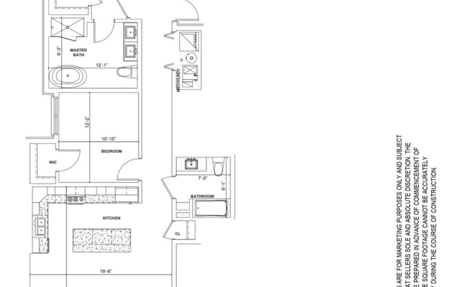 2 beds, 2 baths, 1,230 sqft, $2,625, Unit 840-3W