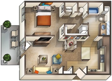 1 bed, 1 bath, 767 sqft, $1,752
