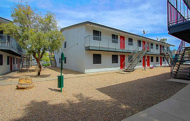 our apartments showcase a beautiful courtyard