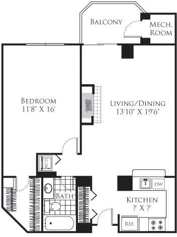 1 bed, 1 bath, 768 sqft, $2,528, Unit 312