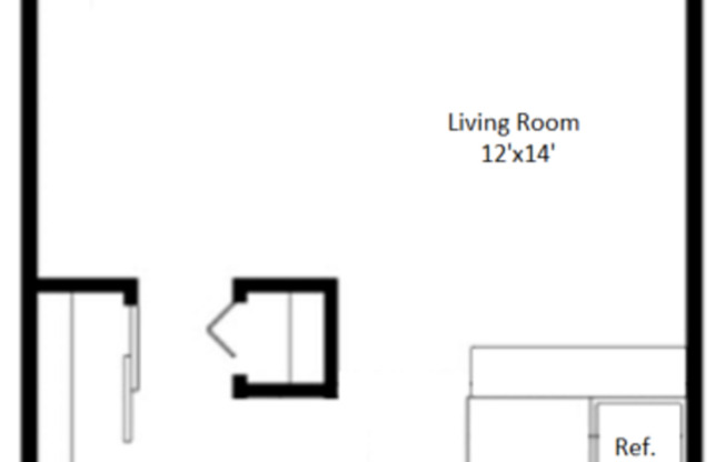 Studio, 1 bath, 438 sqft, $1,324