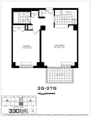1 bed, 1 bath, $4,600, Unit 31G