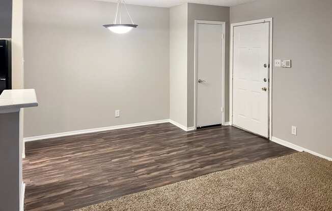 Vacant living Room at Carmel at Deerfield, San Antonio, Texas