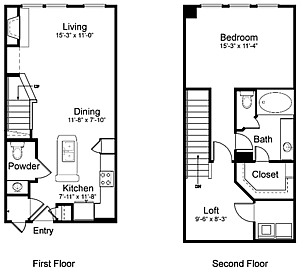 1 bed, 1.5 baths, 992 sqft, $1,637