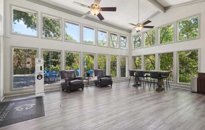 the preserve at ballantyne commons living room with large windows