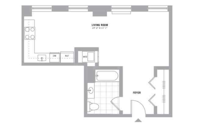 Studio, 1 bath, 550 sqft, $2,070, Unit 210-1003