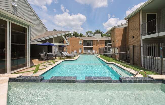 our apartments showcase a swimming pool