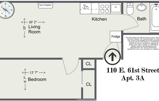 1 bed, 1 bath, $2,700, Unit 4A