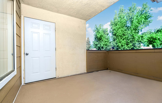 Large balcony with door at Woodbend, Alta Loma, CA