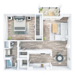 1 bed, 1 bath, 800 sqft, $1,436
