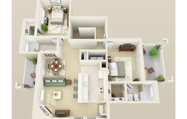 2 beds, 2 baths, 1,030 sqft, $1,910, Unit 2223