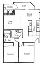 2 beds, 2 baths, 932 sqft, $2,028