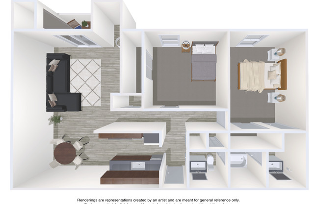 2 beds, 1.5 baths, 960 sqft, $975, Unit 0837