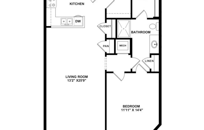 1 bed, 1 bath, 935 sqft, $1,645