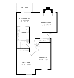 2 beds, 1 bath, 927 sqft, $2,037