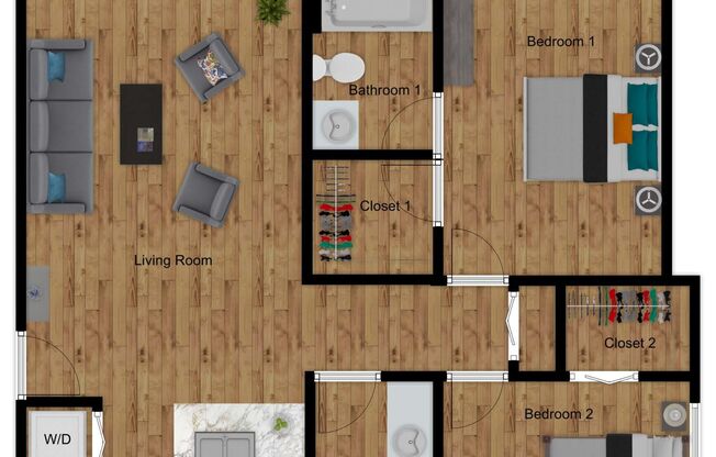 2 beds, 2 baths, 923 sqft, $1,830, Unit B216