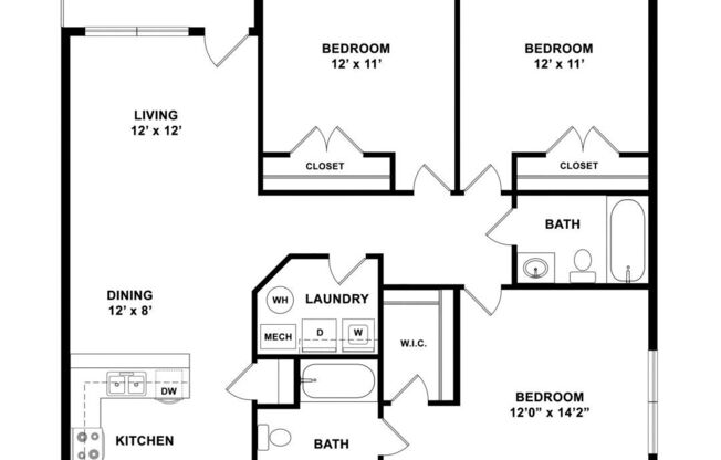 3 beds, 2 baths, 1,229 sqft, $2,169