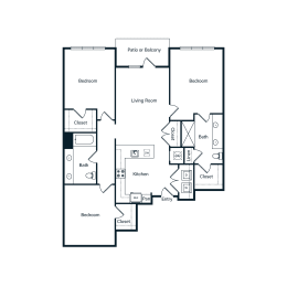 3 beds, 2 baths, 1,305 sqft, $2,211