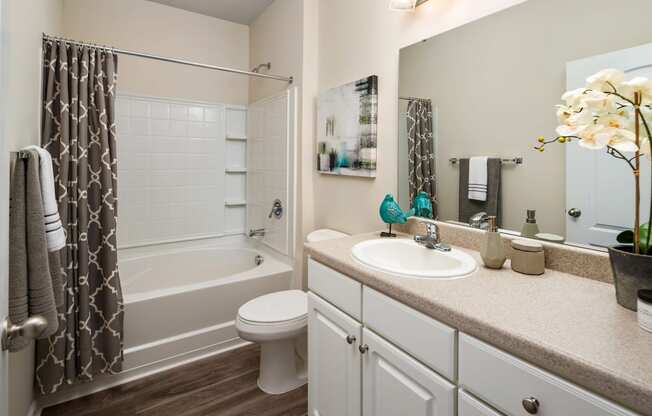 Bathroom With Bathtub at Abberly Green Apartment Homes, Mooresville, North Carolina