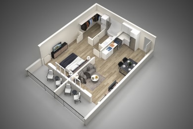 1 bed, 1 bath, 685 sqft, $1,495
