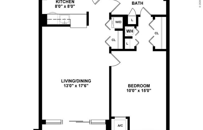 1 bed, 1 bath, 645 sqft, $2,526