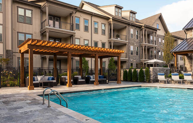 Swimming Pool With Relaxing Sundecks at Retreat at Ironhorse, Franklin