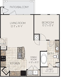 1 bed, 1 bath, 784 sqft, $1,390