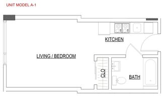 Studio, 1 bath, 350 sqft, $2,740, Unit 345 6th St, Unit 805