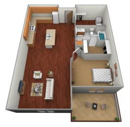 1 bed, 1 bath, 810 sqft, $1,030