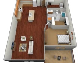 1 bed, 1 bath, 810 sqft, $1,030