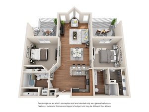 2 beds, 2 baths, 984 sqft, $2,428