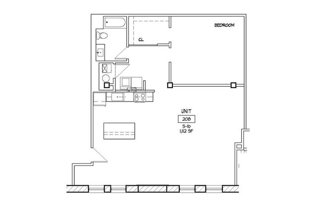 1 bed, 1 bath, 1,093 sqft, $1,585, Unit 208