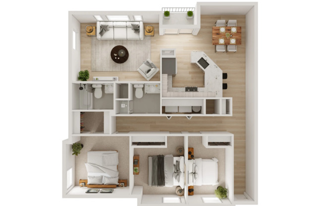 3 beds, 2 baths, 1,347 sqft, $2,525, Unit 407-5825