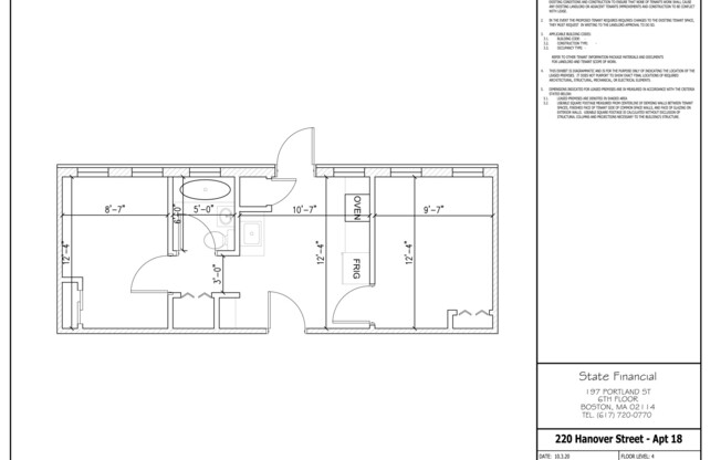 1 bed, 1 bath, $3,000, Unit 18