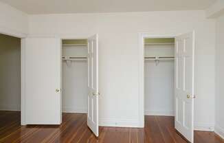 Bedroom closets at Cathedral Mansions, Washington