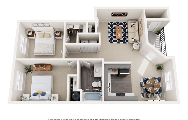 2 beds, 1 bath, 901 sqft, $1,649, Unit 51