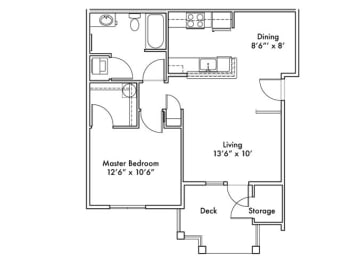 1 bed, 1 bath, 982 sqft, $1,588