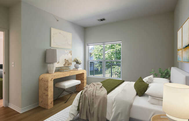 Bedroom with Hard Surface Flooring