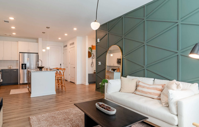 Living Room with Hard Surface Flooring