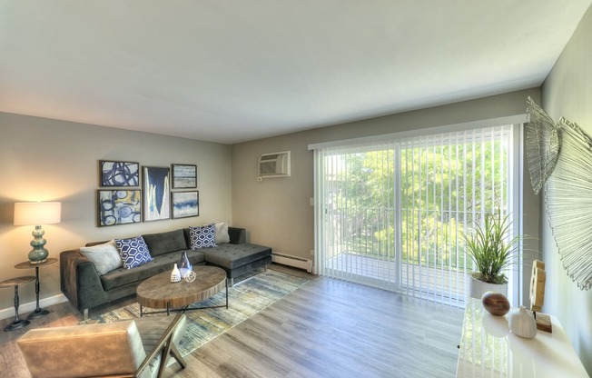 Luxury Vinyl Plank Flooring In Living Room, at Eagle Creek Apartments, Westmont, 60559
