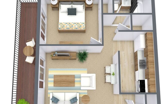 1 bed, 1 bath, 450 sqft, $1,300, Unit 2514-0532